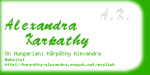 alexandra karpathy business card